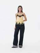 prestashop:1:5724:27861 | Yellow Jacquard Camisole Top