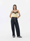 prestashop:1:5724:27862 | Yellow Jacquard Camisole Top