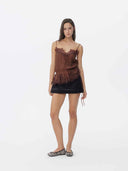 prestashop:1:5725:27857 | Chestnut Jacquard Camisole Top