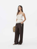 prestashop:1:5726:27854 | Ivory Jacquard Camisole Top