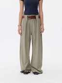 prestashop:1:5728:27840 | Grey Khaki Wool Blend Tailored Trousers