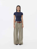 prestashop:1:5728:27841 | Grey Khaki Wool Blend Tailored Trousers