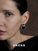 prestashop:1:5734:27955 | Black Ancient Echo Twisted Mirror Earrings