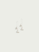 prestashop:1:5746:28058 | Silver Horn Bell Double Chime Threader Earrings
