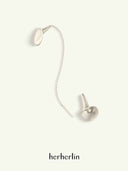 prestashop:1:5746:28059 | Silver Horn Bell Double Chime Threader Earrings