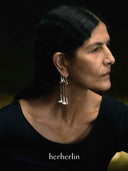 prestashop:1:5746:28060 | Silver Horn Bell Double Chime Threader Earrings