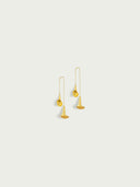 prestashop:1:5747:28054 | Gold Horn Bell Double Chime Threader Earrings