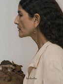 prestashop:1:5747:28055 | Gold Horn Bell Double Chime Threader Earrings