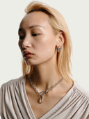 prestashop:1:5764:28095 | Silver Offset Embrace Stud Earrings