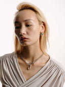 prestashop:1:5764:28099 | Silver Offset Embrace Stud Earrings
