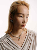 prestashop:1:5764:28100 | Silver Offset Embrace Stud Earrings