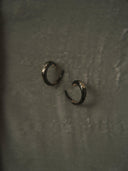 prestashop:1:577:20896 | Black Enamel Gold Textured Hoops