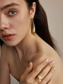 prestashop:1:5776:28106 | Gold Wet Skirt Earrings