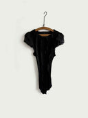 prestashop:1:5791:28223 | Black Panelled Texture Jersey Tee Shirt