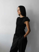 prestashop:1:5791:28224 | Black Panelled Texture Jersey Tee Shirt