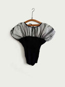 prestashop:1:5793:28230 | Black Tulle-covered Jersey Top