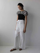 prestashop:1:5793:28231 | Black Tulle-covered Jersey Top