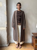 prestashop:1:5832:28767 | Greyish Camel Gilded Grace Long Coat