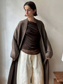 prestashop:1:5832:28771 | Greyish Camel Gilded Grace Long Coat
