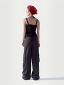 prestashop:1:652:3889 | Gray V-waist cargo sweatpants
