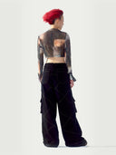 prestashop:1:653:3885 | Black V-waist cargo sweatpants