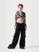 prestashop:1:655:3876 | "Terrarium" long-sleeve tulle cropped top