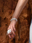prestashop:1:833:3612 | ZHAN - Splendid knitting bracelet with butterfly shaped chain