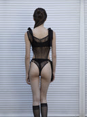 Black CL Lace Sleeveless Bodysuit